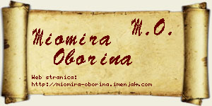 Miomira Oborina vizit kartica